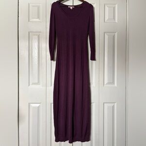 Victoria's Secret Cashmere Blend Long Sleeve Scoop Neck Maxi Knit Sweater Dress